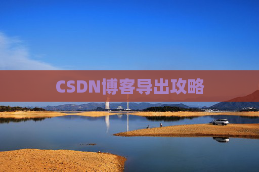 CSDN博客导出攻略